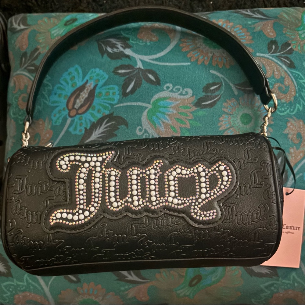 Juicy Couture Black Embossed Shoulder Bag